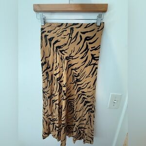 Madewell Tan and Black Maxi Skirt